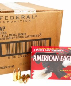9mm 9x19 Ammo 124gr FMJ Federal American Eagle (AE9AP) 1000 Rounds