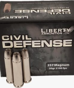 Liberty Ammunition Civil Defense .357 Magnum 50 grain Hollow Point Centerfire Pistol Ammunition 500 rounds