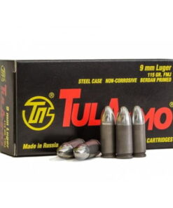 TulAmmo 9mm Luger 115 Grain FMJ Steel Ammunition 1000 rounds