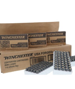 Winchester USA HANDGUN FORGED 9mm Luger 115 grain Full Metal Jacket Steel Cased 500 rounds