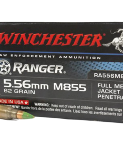 Winchester Ranger Law Enforcement Ammunition 5.56x45mm NATO 62 Grain M855 SS109 Penetrator Full Metal Jacket