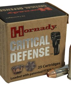 Hornady Critical Defense 357 Magnum Ammo 125 Grain Hornady FTX Polymer Tip Box of 100 Round