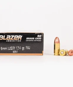 9mm – 124 gr FMJ – Blazer Brass (5201) – 1000 Rounds
