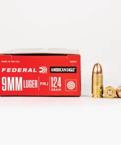 9mm – 124 gr FMJ – Federal American Eagle (AE9AP) – 1000 Rounds