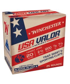 20 Gauge 2 3/4" 7/8oz Shot 7 1/21200FPS USA Valor Target Load, Case Of 250